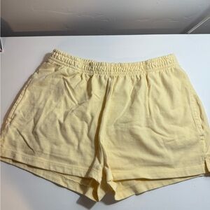 yellow brandy melville sweat shorts
